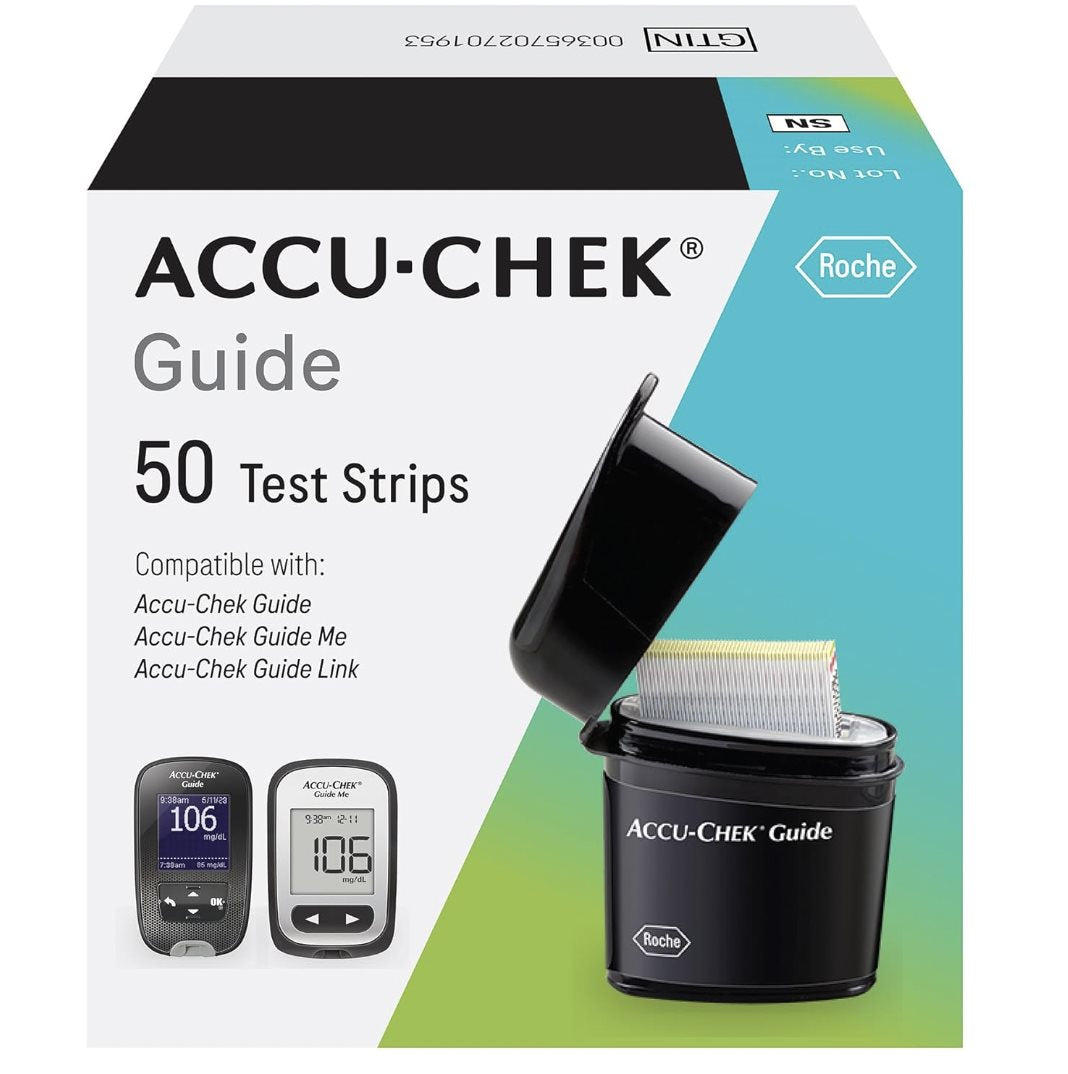 Blood Glucose Test Strips — Accu-Chek Guide — 50 Strips