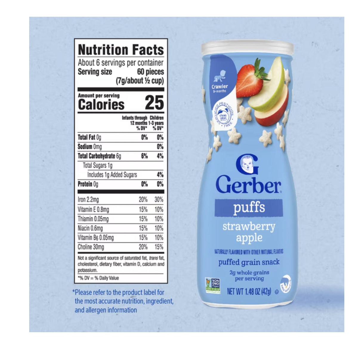 Gerber Strawberry Apple Puffs – product detail view 4