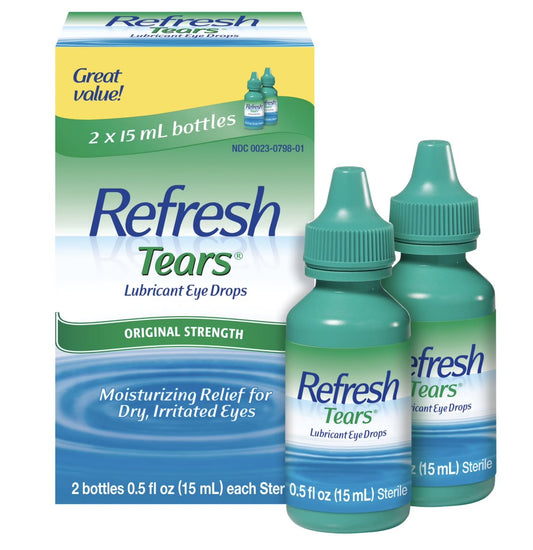 Refresh Tears Lubricating Eye Drops — Twin Pack — 2 × 15 ml