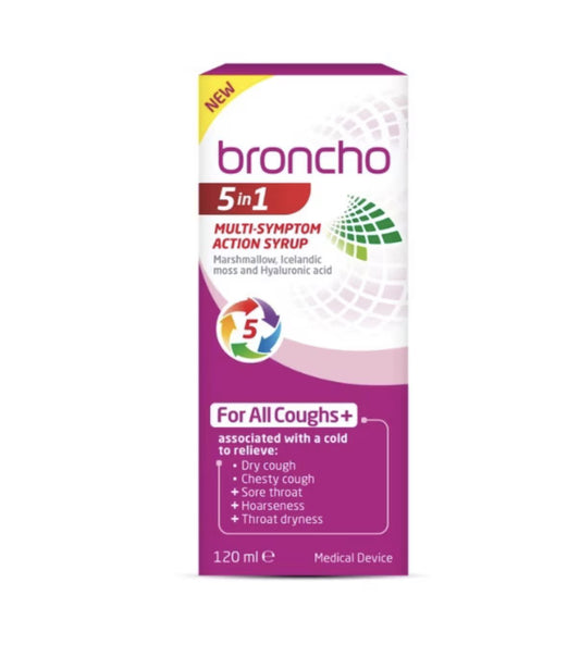 Bronchostop Cough Syrups — 5-in-1 Cough Syrup — 120 ml