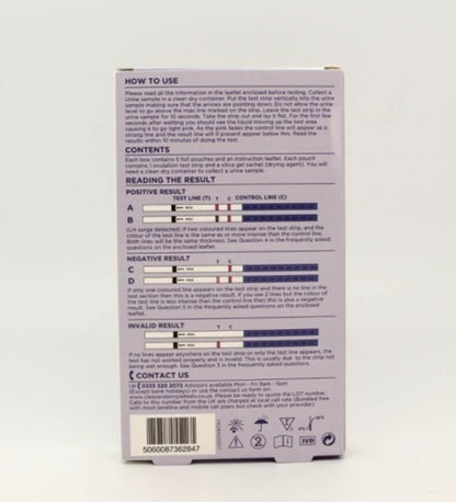 Clear and Simple Ovulation Test Strips