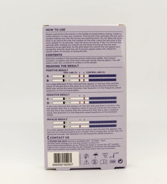 Clear and Simple Ovulation Test Strips