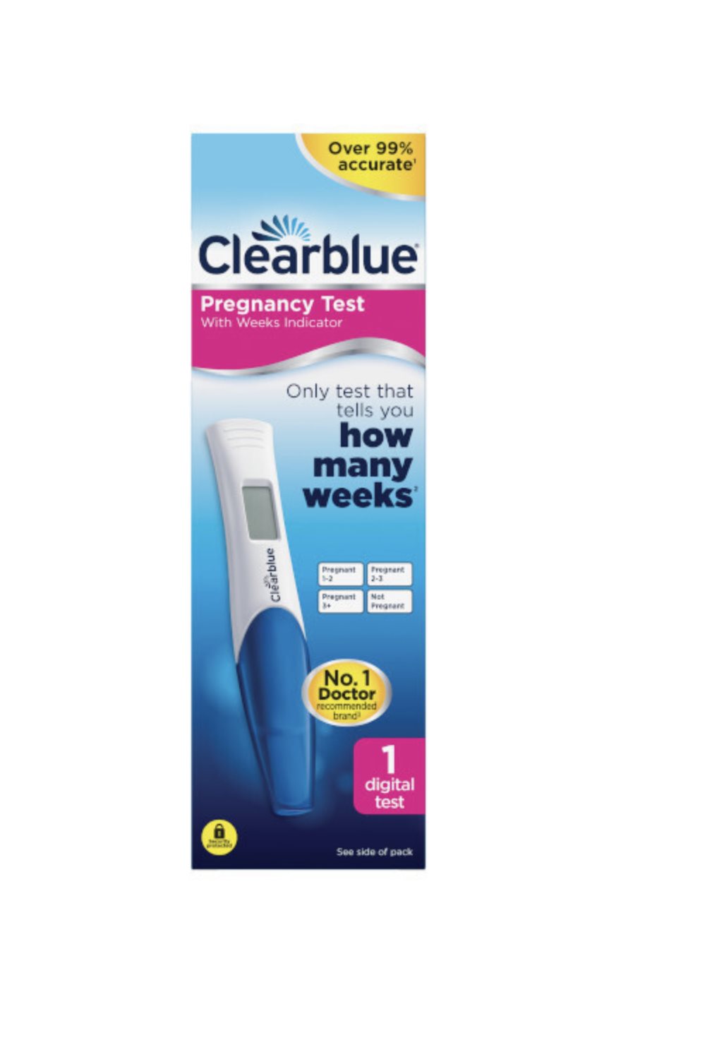 Clearblue Pregnancy Tests — Digital with Weeks Indicator — 1 Test