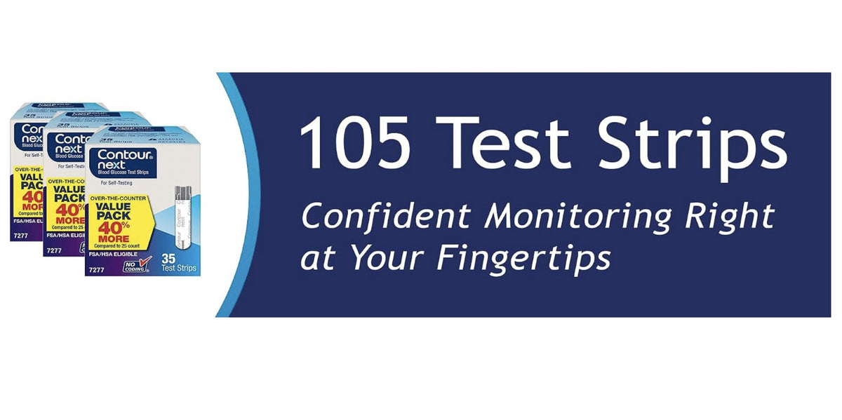 Contour Next 105 test strips promotional product graphic