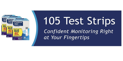 Contour Next 105 test strips promotional product graphic
