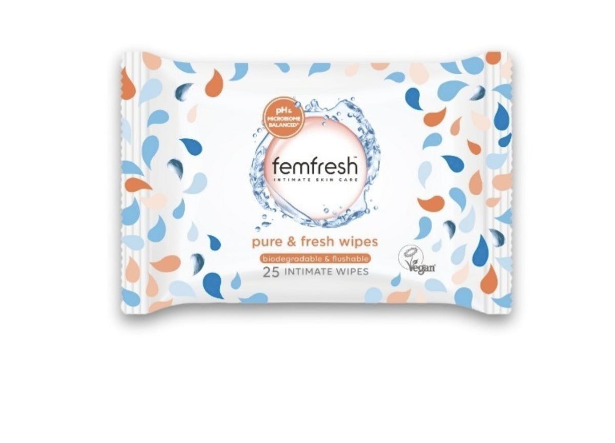 Women's Intimate Care — Femfresh Pure & Fresh Wipes — 25 Wipes