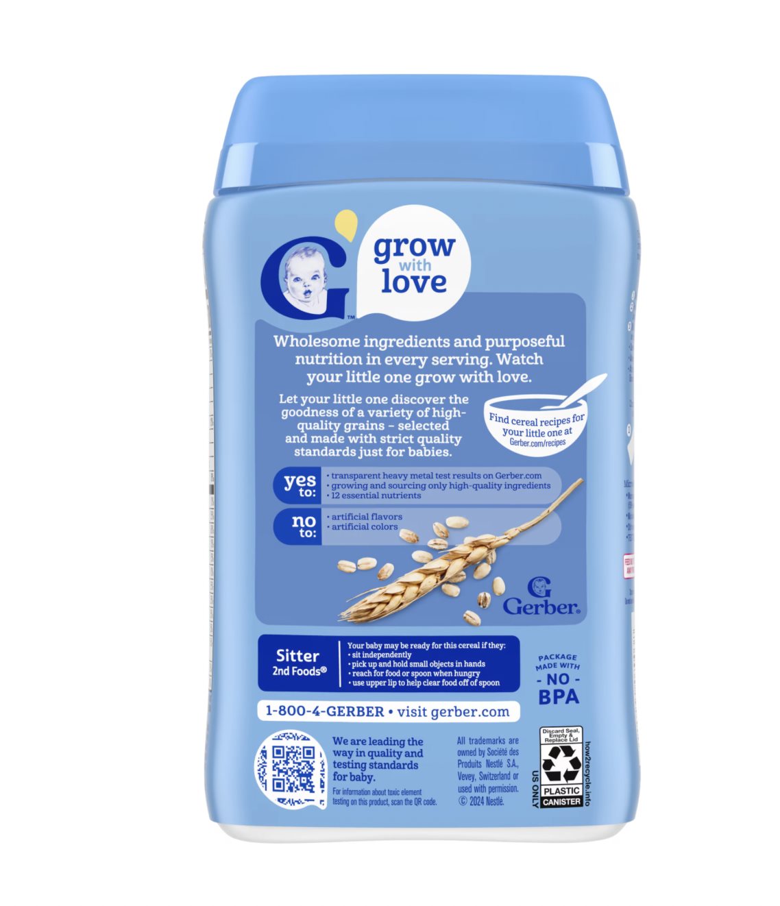 Gerber multigrain baby cereal, two-pack – product detail view 5