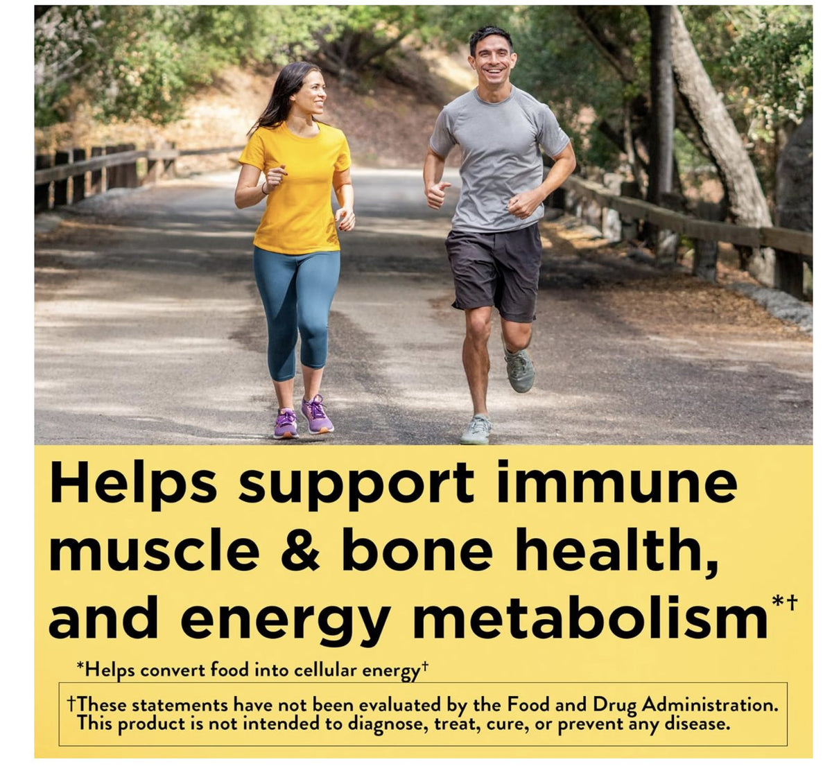 Nature Made multivitamin tablets – lifestyle and product information graphic