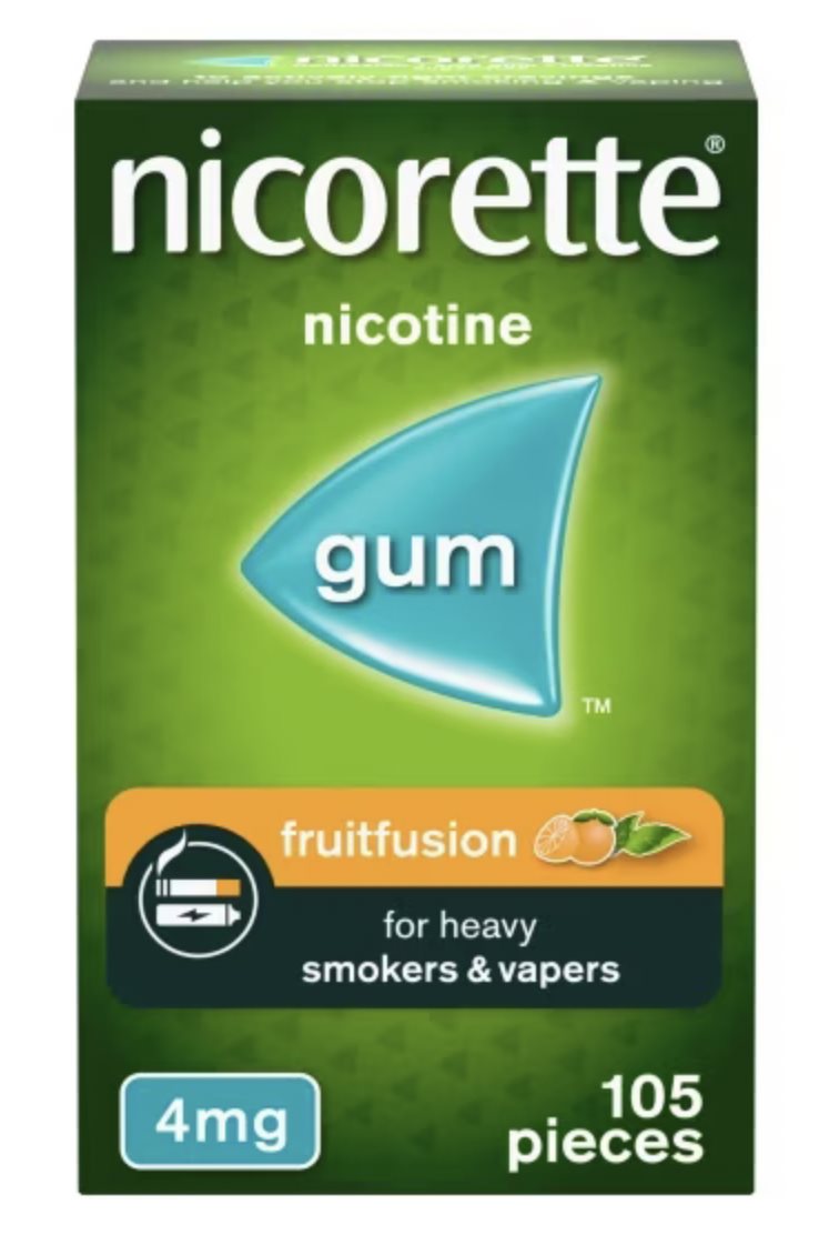 Nicorette Gum & Lozenges — Fruitfusion Gum — 4 mg, 105 Pieces