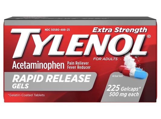 Tylenol Pain & Fever Products — Extra Strength Rapid Release Gels — 500 mg, 225 Count