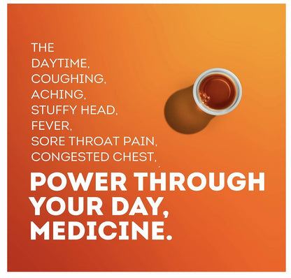 Vicks DayQuil Severe – daytime cold and flu product information graphic